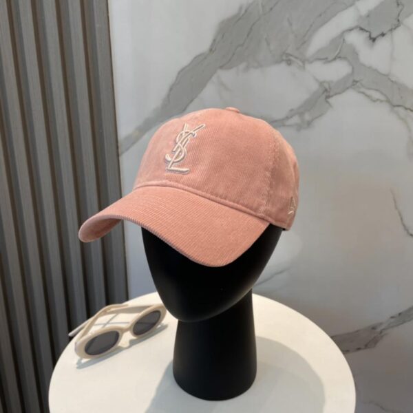 designer,replica,clothing,fake,1:1,lv,luxury,high quality Yves Saint Laurent letter embroidered corduroy baseball cap, Korean style, same style for men and women