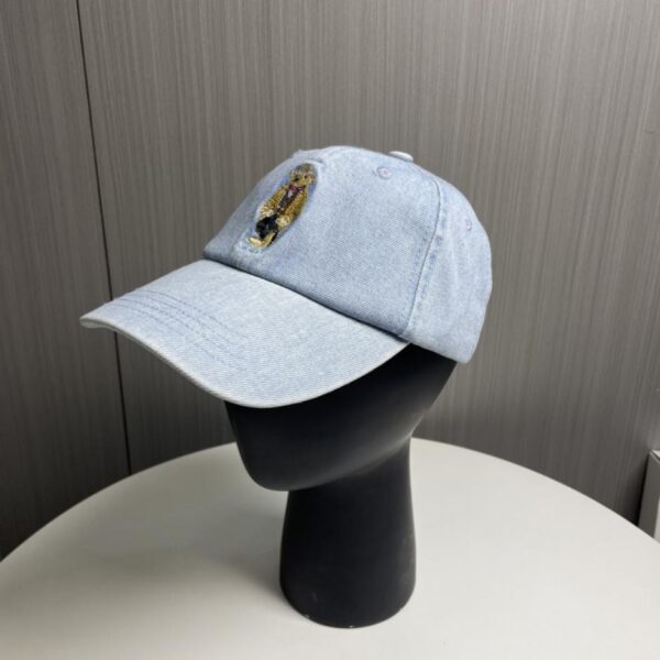 designer,replica,clothing,fake,1:1,lv,luxury,high quality Ralph Lauren denim bear baseball cap