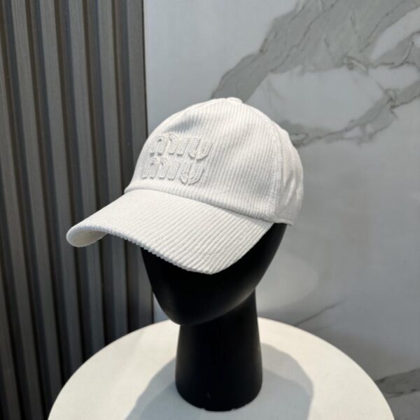 designer,replica,clothing,fake,1:1,lv,luxury,high quality Miu Miu limited new corduroy baseball cap
