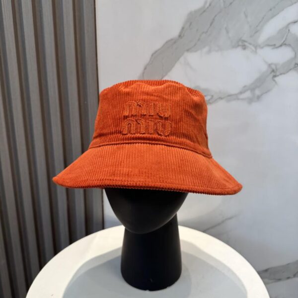 designer,replica,clothing,fake,1:1,lv,luxury,high quality Miu Miu limited new corduroy bucket hat baseball cap
