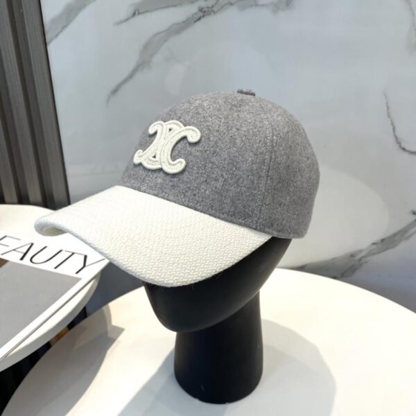 designer,replica,clothing,fake,1:1,lv,luxury,high quality CELINE new autumn and winter C letter embroidered wool baseball cap