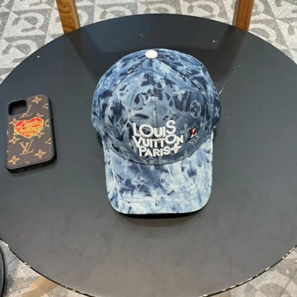 designer,replica,clothing,fake,1:1,lv,luxury,high quality Louis Vuitton new denim baseball cap