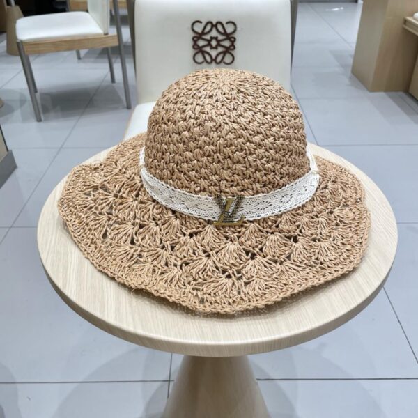 designer,replica,clothing,fake,1:1,lv,luxury,high quality LouisVuitton baseball cap knitted vacation style straw hat