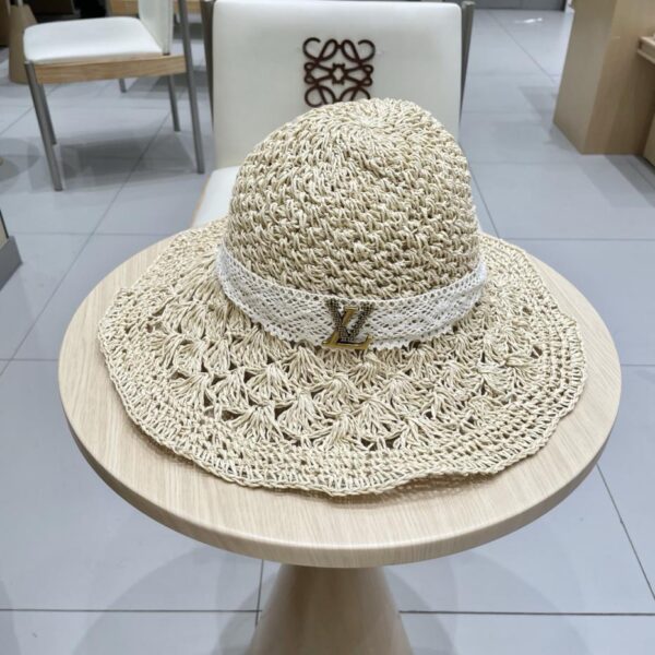 designer,replica,clothing,fake,1:1,lv,luxury,high quality LouisVuitton baseball cap knitted vacation style straw hat