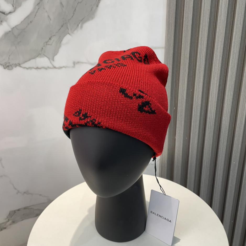 designer,replica,clothing,fake,1:1,lv,luxury,high quality Balenciaga official website quality autumn and winter new letter LOGO woolen hat, same style for men and women