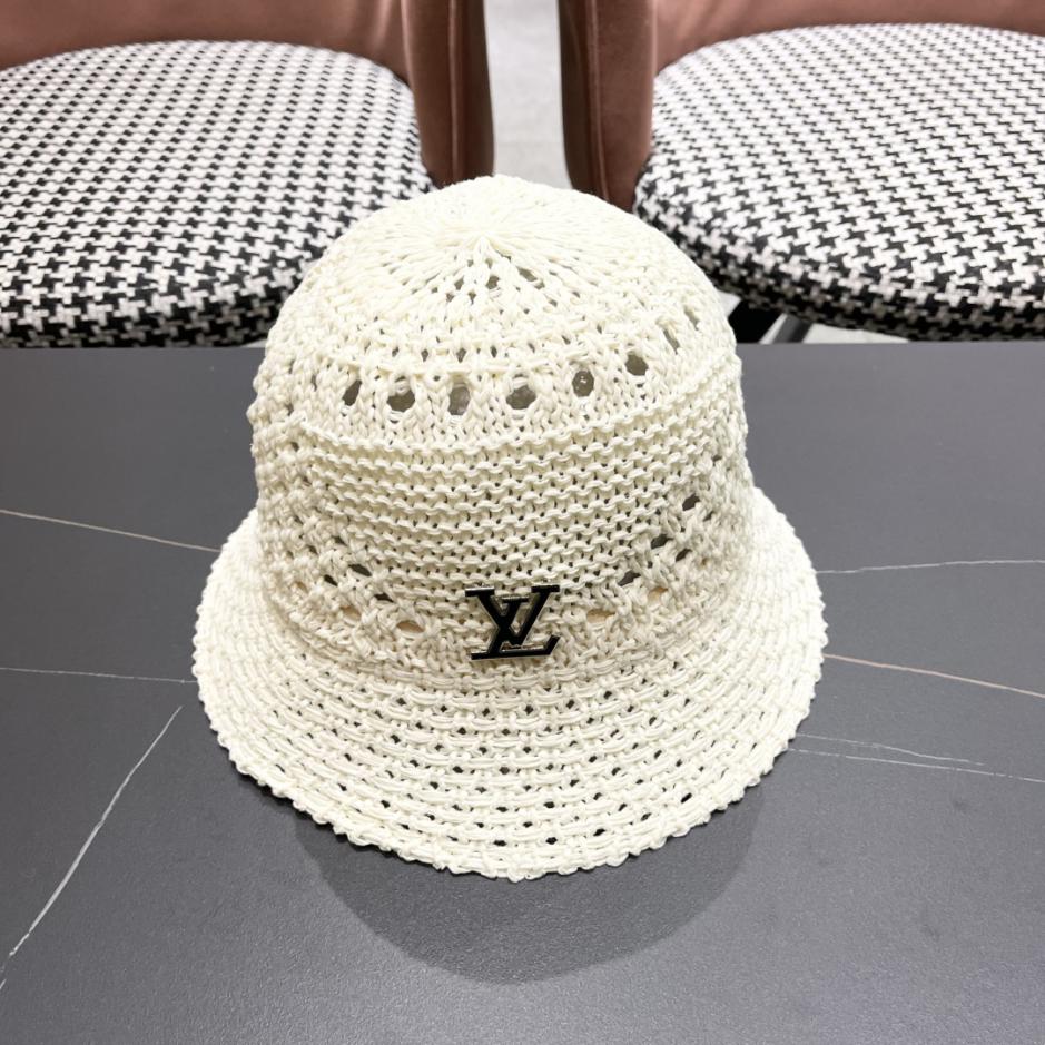 designer,replica,clothing,fake,1:1,lv,luxury,high quality Louis Vuitton’s new Korean style sunshade fisherman hat hollow knitted sweet face small basin hat