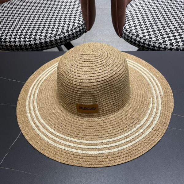 designer,replica,clothing,fake,1:1,lv,luxury,high quality BALENCIAGA Straw Hat Straw Bag Two-piece Set Outdoor Travel Sun Hat Large Capacity Tote Bag