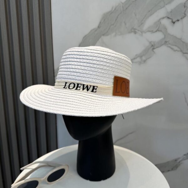 designer,replica,clothing,fake,1:1,lv,luxury,high quality LOEWE new straw woven straw hat with big brand webbing