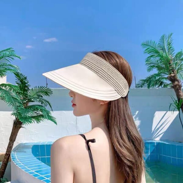 designer,replica,clothing,fake,1:1,lv,luxury,high quality Gucci Japanese simple sun protection empty top straw hat