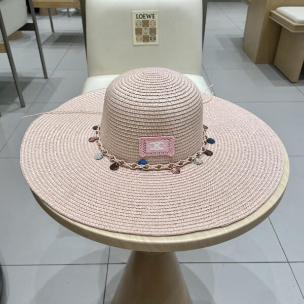 designer,replica,clothing,fake,1:1,lv,luxury,high quality Celine summer new straw hat women’s outdoor sunshade seaside beach sun protection hat straw