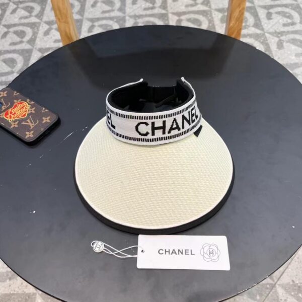 designer,replica,clothing,fake,1:1,lv,luxury,high quality Chanel sun hat empty top straw hat