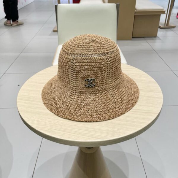 designer,replica,clothing,fake,1:1,lv,luxury,high quality Chanel hot-selling high-quality ins sun hat hollow fisherman hat summer travel dome straw hat