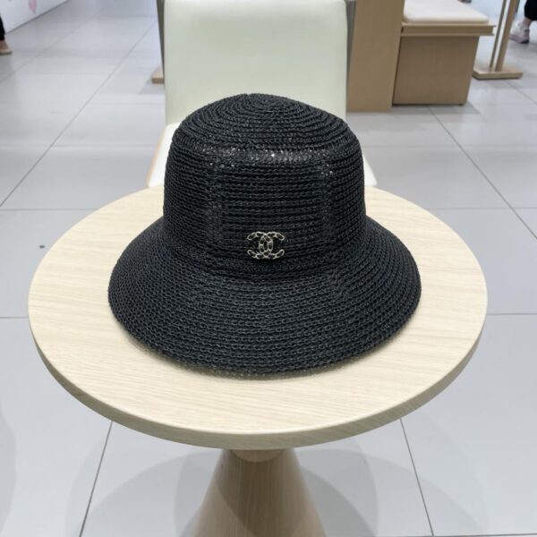 designer,replica,clothing,fake,1:1,lv,luxury,high quality Chanel hot-selling high-quality ins sun hat hollow fisherman hat summer travel dome straw hat