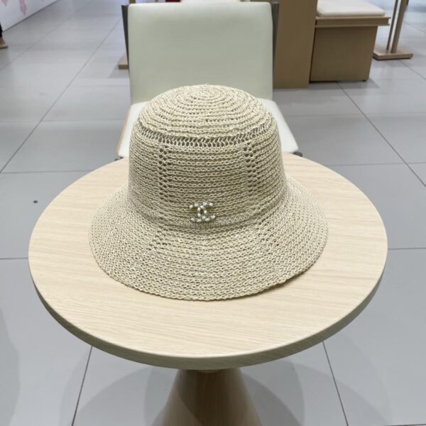 designer,replica,clothing,fake,1:1,lv,luxury,high quality Chanel hot-selling high-quality ins sun hat hollow fisherman hat summer travel dome straw hat