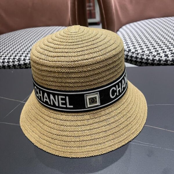designer,replica,clothing,fake,1:1,lv,luxury,high quality Chanel women’s new summer breathable bucket hat large brim sun protection seaside straw hat
