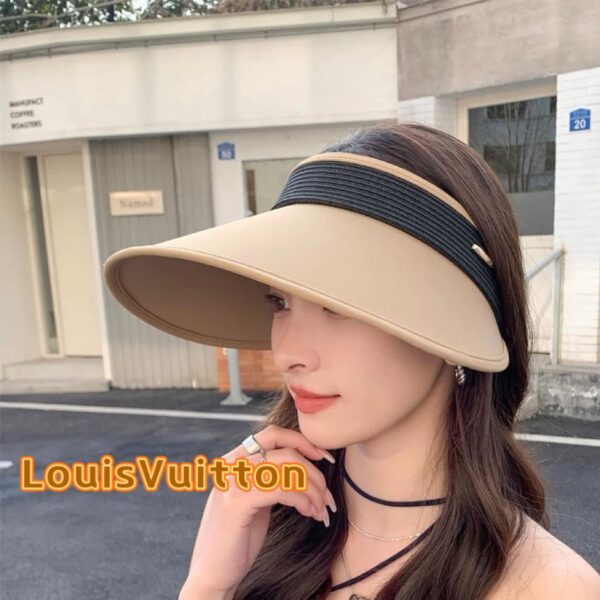 designer,replica,clothing,fake,1:1,lv,luxury,high quality Louis Vuitton new summer raffia sun hat empty top hat
