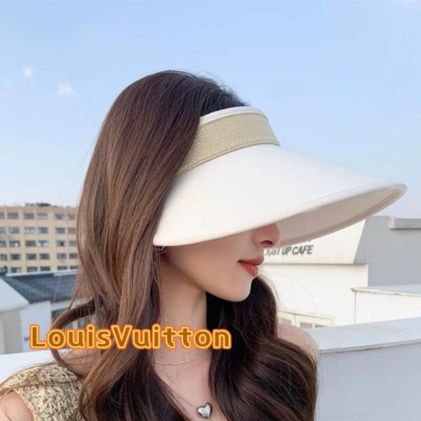 designer,replica,clothing,fake,1:1,lv,luxury,high quality Louis Vuitton new summer raffia sun hat empty top hat