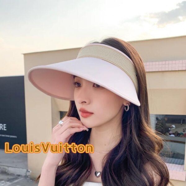 designer,replica,clothing,fake,1:1,lv,luxury,high quality Louis Vuitton new summer raffia sun hat empty top hat