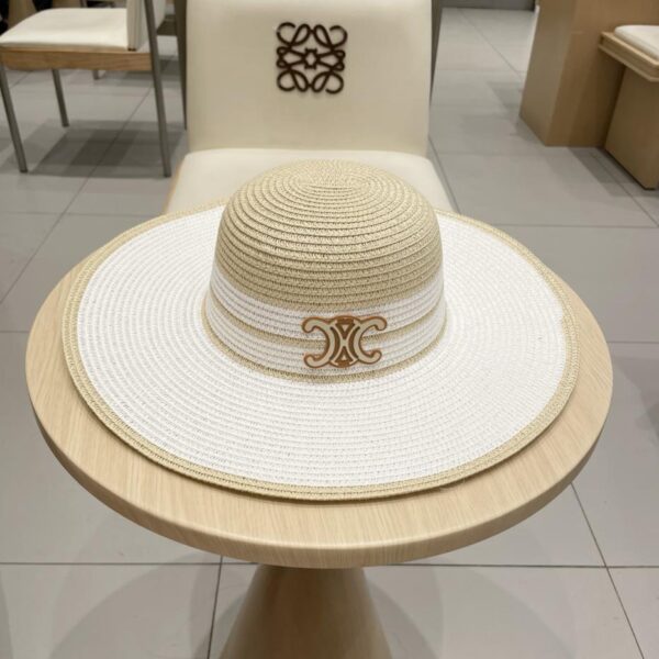 designer,replica,clothing,fake,1:1,lv,luxury,high quality Celine new straw hat bowler hat