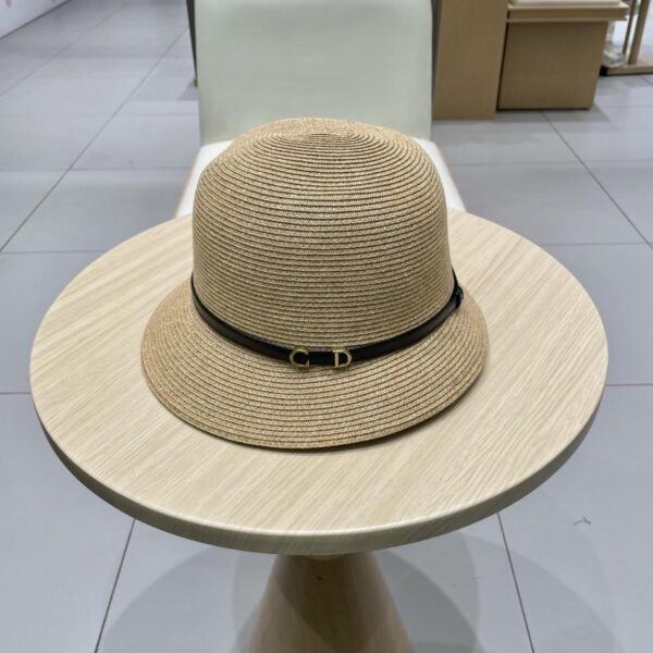 designer,replica,clothing,fake,1:1,lv,luxury,high quality Dior French dome straw hat for women summer straw flat brim hat