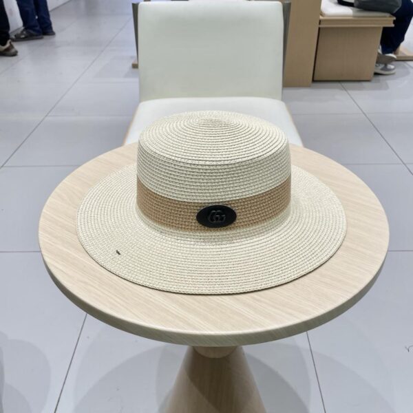 designer,replica,clothing,fake,1:1,lv,luxury,high quality Gucci new flat top straw hat