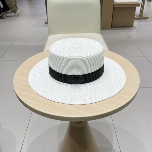 designer,replica,clothing,fake,1:1,lv,luxury,high quality Gucci new flat top straw hat