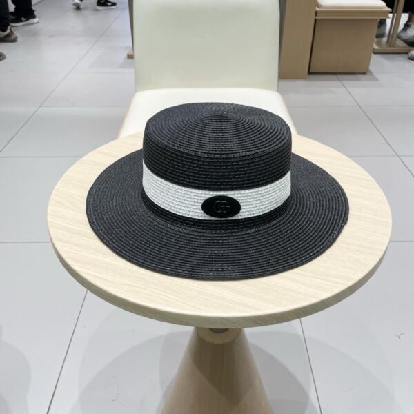 designer,replica,clothing,fake,1:1,lv,luxury,high quality Gucci new flat top straw hat