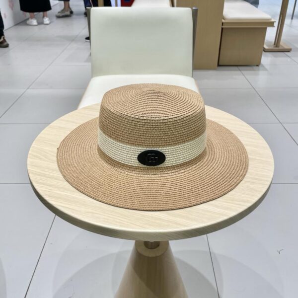 designer,replica,clothing,fake,1:1,lv,luxury,high quality Gucci new flat top straw hat