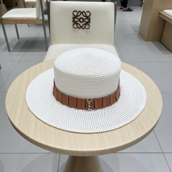 designer,replica,clothing,fake,1:1,lv,luxury,high quality Yves Saint Laurent new straw hat belt basin hat
