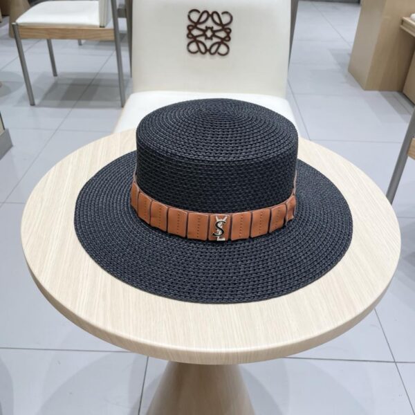 designer,replica,clothing,fake,1:1,lv,luxury,high quality Yves Saint Laurent new straw hat belt basin hat