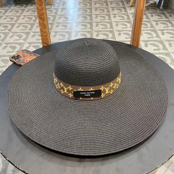 designer,replica,clothing,fake,1:1,lv,luxury,high quality Louis Vuitton’s new straw visor large brim straw hat