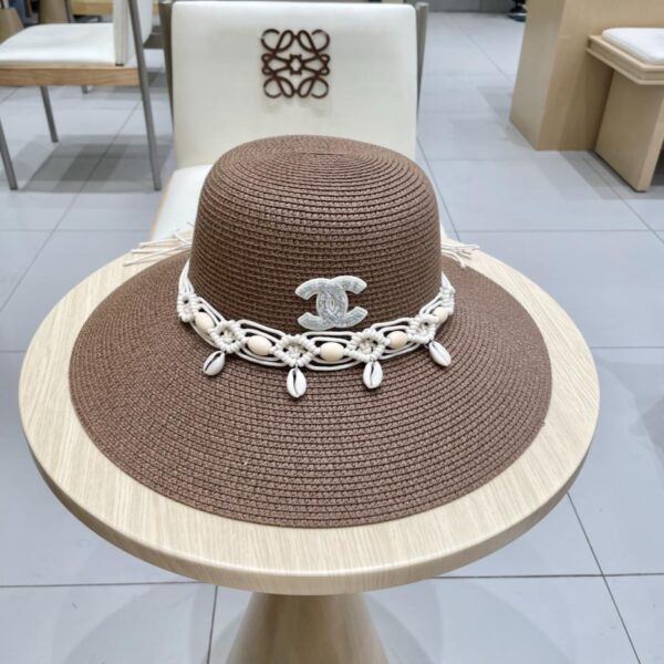 designer,replica,clothing,fake,1:1,lv,luxury,high quality Chanel new top hat large brim straw hat