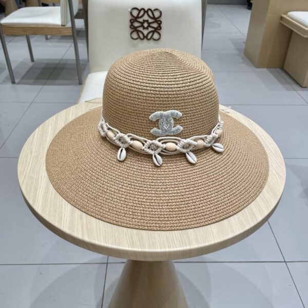 designer,replica,clothing,fake,1:1,lv,luxury,high quality Chanel new top hat large brim straw hat