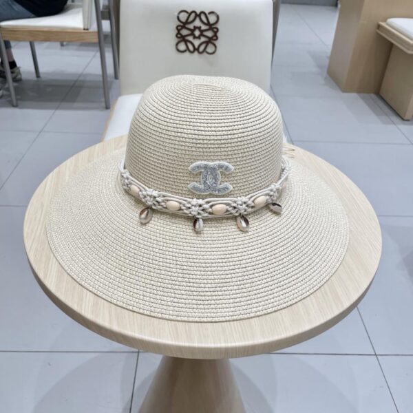 designer,replica,clothing,fake,1:1,lv,luxury,high quality Chanel new top hat large brim straw hat