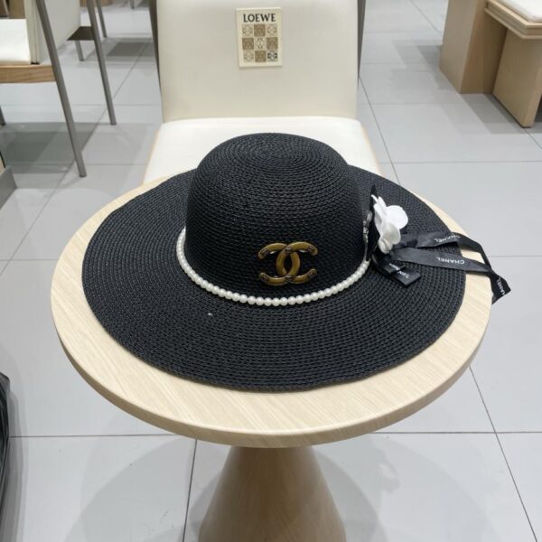 designer,replica,clothing,fake,1:1,lv,luxury,high quality CHANEL new top hat original small basin hat straw hat