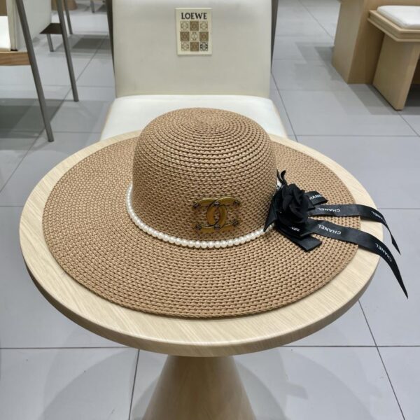 designer,replica,clothing,fake,1:1,lv,luxury,high quality CHANEL new top hat original small basin hat straw hat