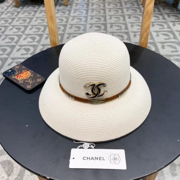 designer,replica,clothing,fake,1:1,lv,luxury,high quality Chanel new color matching straw hat