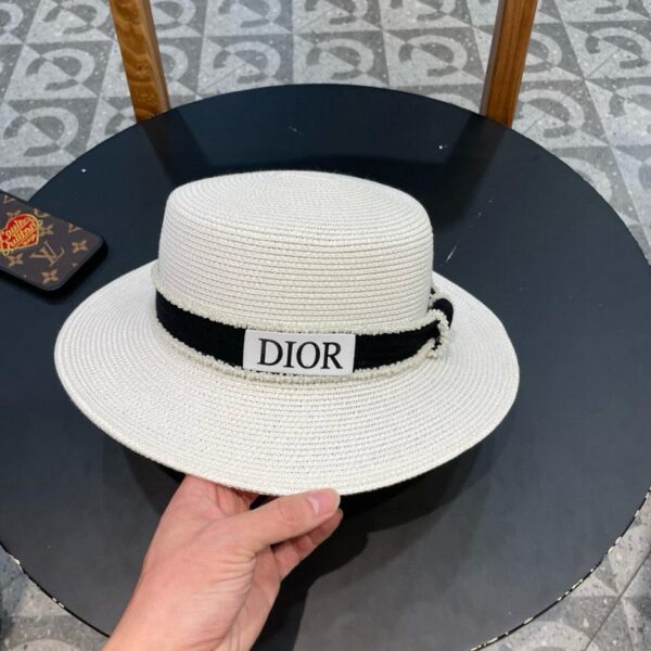 designer,replica,clothing,fake,1:1,lv,luxury,high quality DIOR new big-name color-blocked straw hat