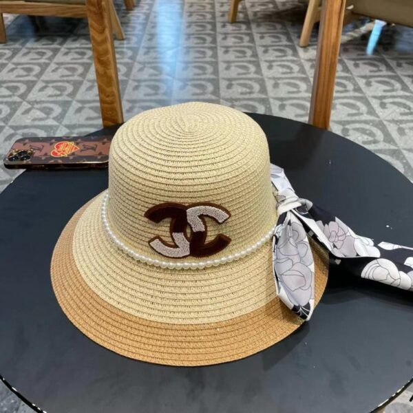 designer,replica,clothing,fake,1:1,lv,luxury,high quality CHANEL new straw hat camellia ribbon
