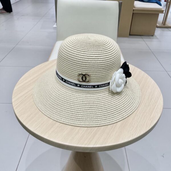 designer,replica,clothing,fake,1:1,lv,luxury,high quality Chanel camellia straw hat sun hat