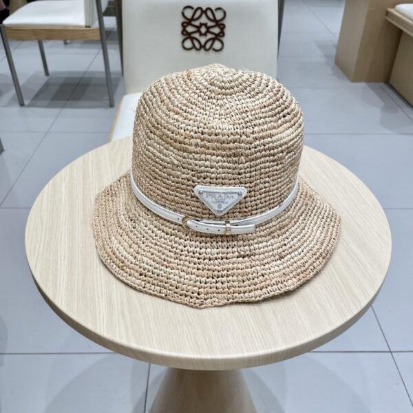 designer,replica,clothing,fake,1:1,lv,luxury,high quality PRADA new raffia hat, same style as the counter