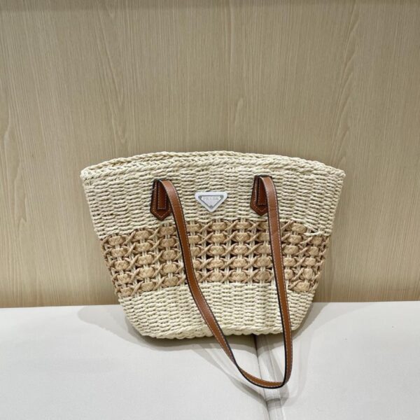 designer,replica,clothing,fake,1:1,lv,luxury,high quality PRADA handwoven straw bag new summer travel tote bag