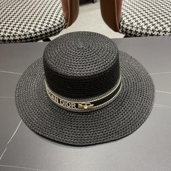 designer,replica,clothing,fake,1:1,lv,luxury,high quality DIOR new straw sun hat and basin hat