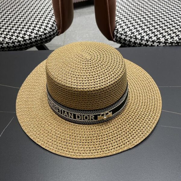 designer,replica,clothing,fake,1:1,lv,luxury,high quality DIOR new straw sun hat and basin hat