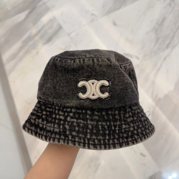 designer,replica,clothing,fake,1:1,lv,luxury,high quality CELINE new denim blue retro fisherman hat