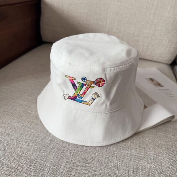 designer,replica,clothing,fake,1:1,lv,luxury,high quality Louis Vuitton original single embroidered bucket hat for men and women