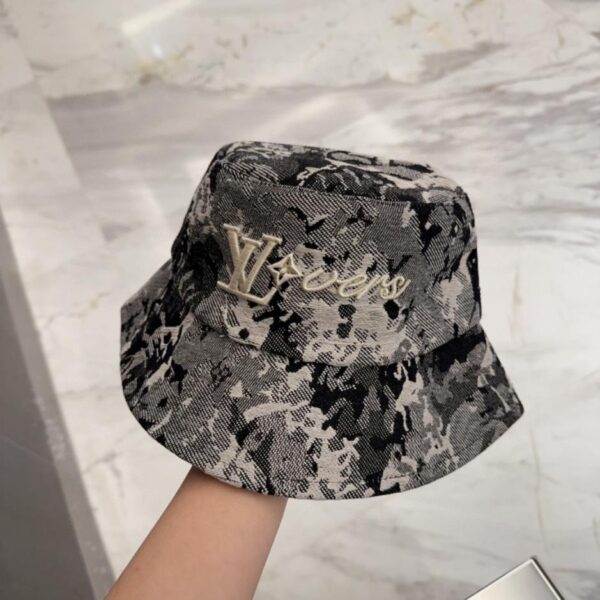 designer,replica,clothing,fake,1:1,lv,luxury,high quality Louis Vuitton original single embroidered bucket hat for men and women