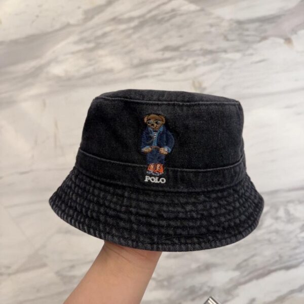 designer,replica,clothing,fake,1:1,lv,luxury,high quality POLO classic embroidered denim bucket hat sun hat 4D embroidery