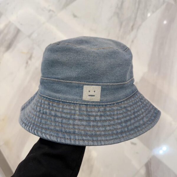 designer,replica,clothing,fake,1:1,lv,luxury,high quality Acne Smiley Face Fashionable Small Square Smiley Fisherman Hat