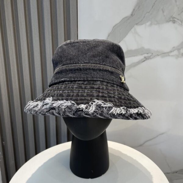 designer,replica,clothing,fake,1:1,lv,luxury,high quality Loui Vuitton new washed denim fisherman hat unisex sun hat